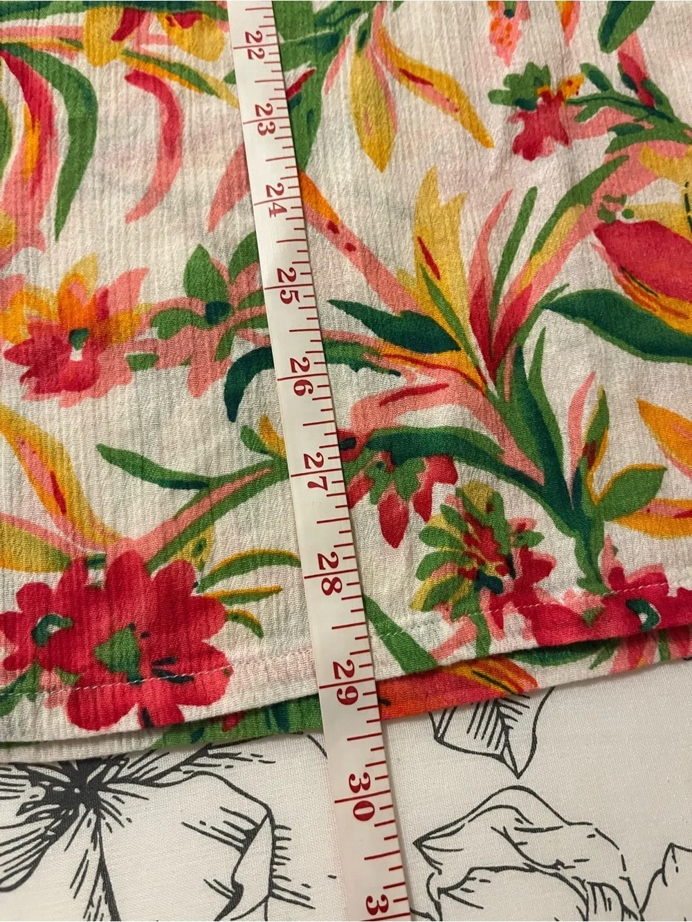 J. Crew Floral V-Neck Swim Vover Up in White, Pink & Yellow, Med